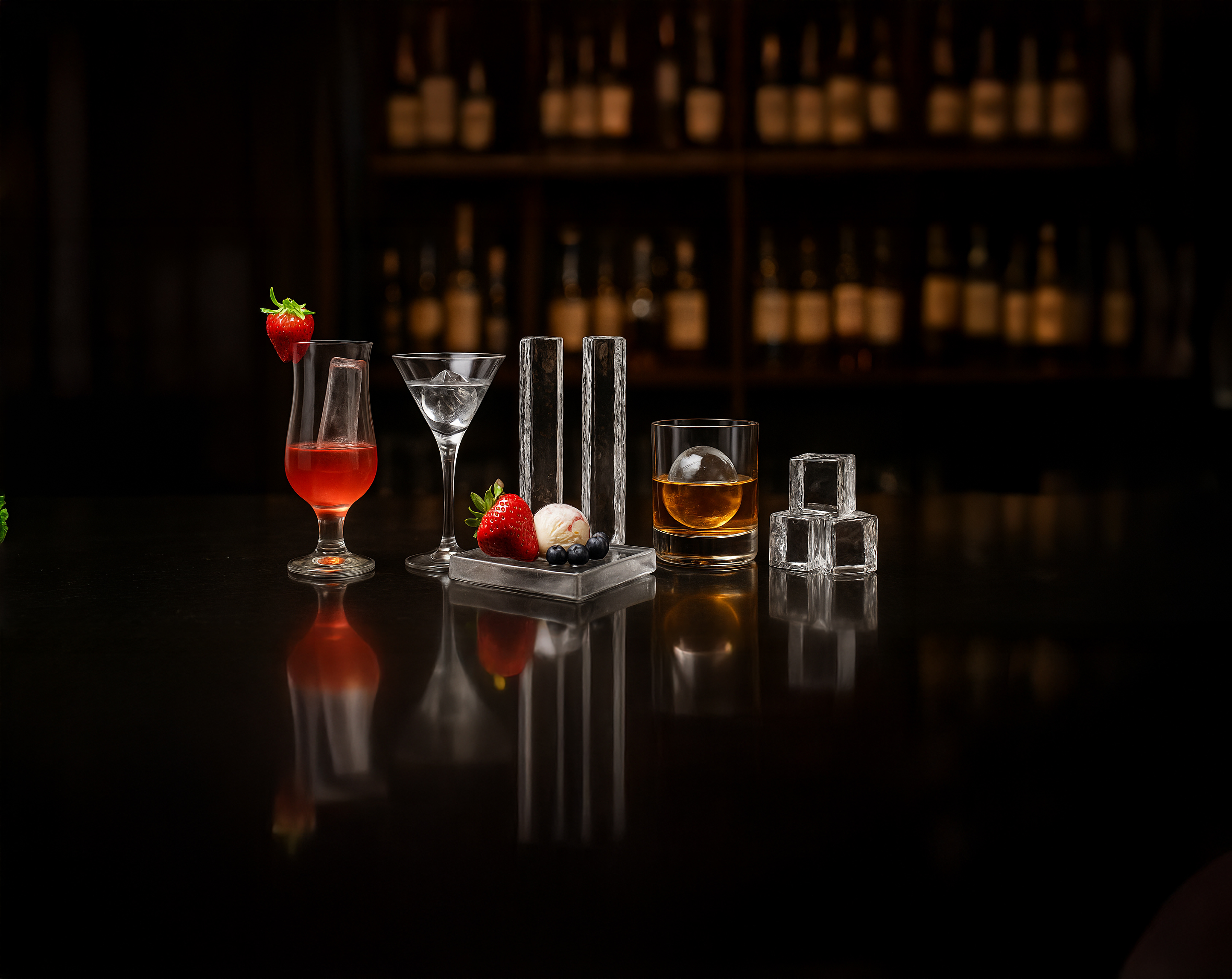 Premium ice art for luxury bars and restaurants